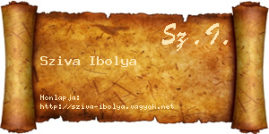 Sziva Ibolya névjegykártya