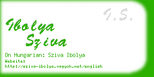 ibolya sziva business card